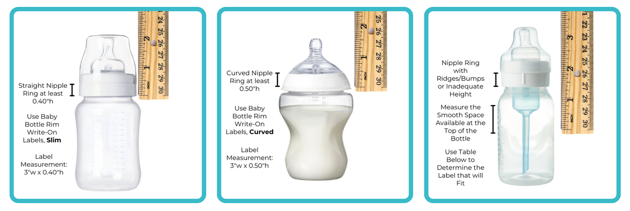 Daycare Baby Bottle Labels Measurement Guide